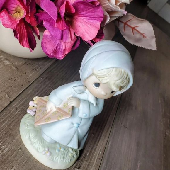 Vintage 1987 Precious Moments March 110019 Porcelain Figurine Enesco - Picture 5 of 10